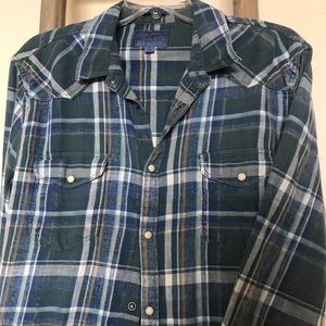 Lucky Brand Men’s Flannel Snap Button